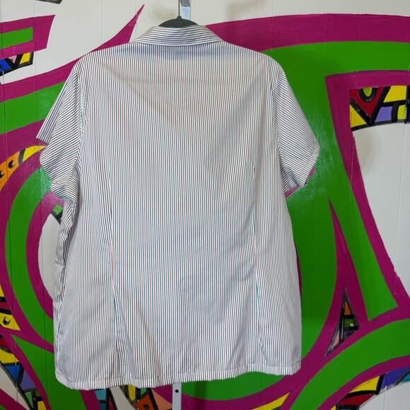 Cinch, White and Red Button Down Short Sleeve Shirt Size XXL. Excellent cond! - Picture 6 of 7